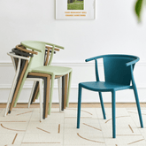 Charles Modern Stackable Plastic Dining Arm Chair